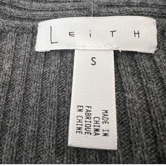 Leith Dark Grey Ribbed Cardigan. Long and Open Front. Size S. Great Condition! - Picture 6 of 9